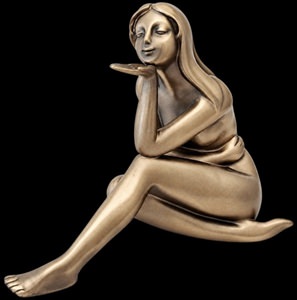 Dekorativ polyresin figur med bronzeeffekt – ideel som gave eller indretning